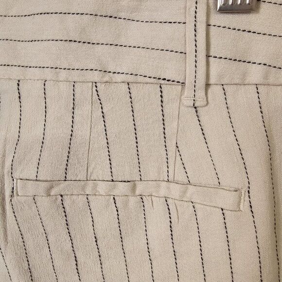 NWT LOFT MARISA LINEN BLEND STRIPED SOFT PANTS SIZE 8 WOMENS - Picture 4 of 15